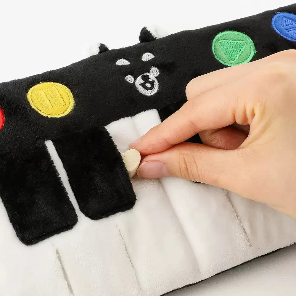 Piano Pet Treat Hiding Toy, squeaky fun, Interactive Plush Toy for Dogs, ideal pet gift, small medium dogs